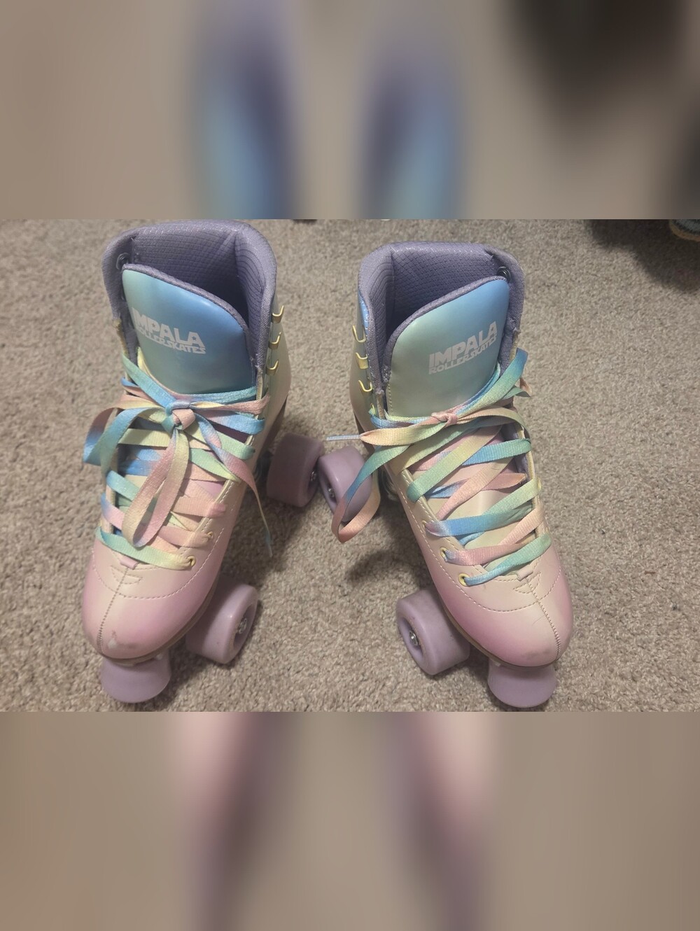 Impala Pastel Rainbow Sidewalk Skates Size 5